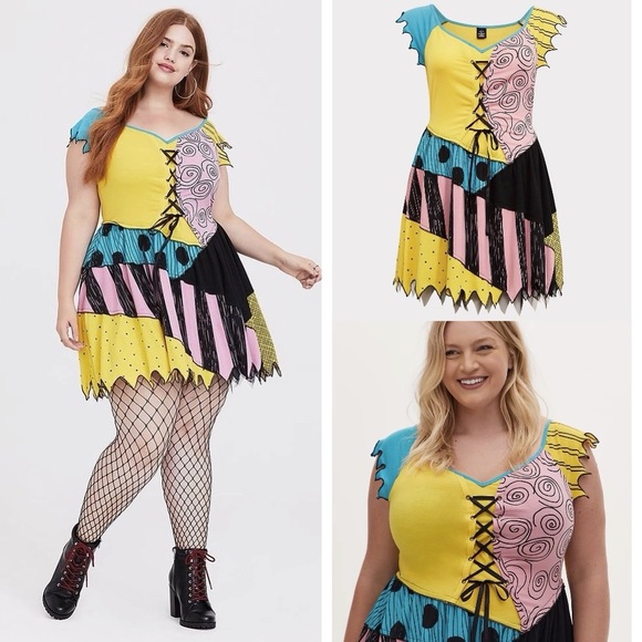 Disney Dresses & Skirts - Disney The Nightmare Before Christmas Sally Lace-Up Cosplay Skater Dress 3X